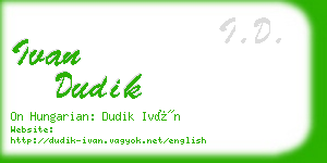 ivan dudik business card